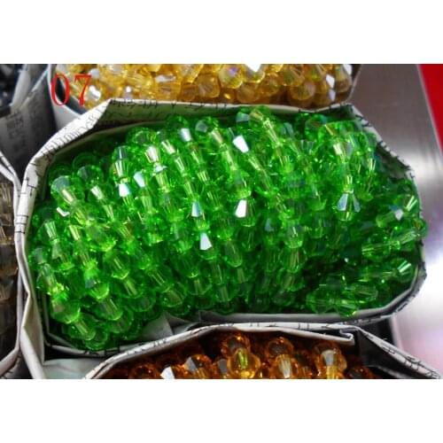 FLTMRH Sale Deep Green 100pcs 4mm Bicone Austria Crystal Beads charm Glass Beads Loose Spacer Bead for DIY Jewelry Making