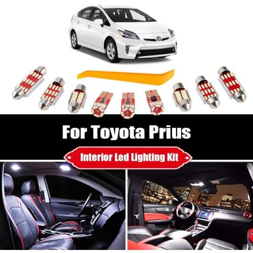 For Toyota Prius NHW11 NHW20 ZVW30 ZVW40 ZVW50 2001-2020 Canbus Vehicle LED Interior Light License Plate Lamp Kit Accessories