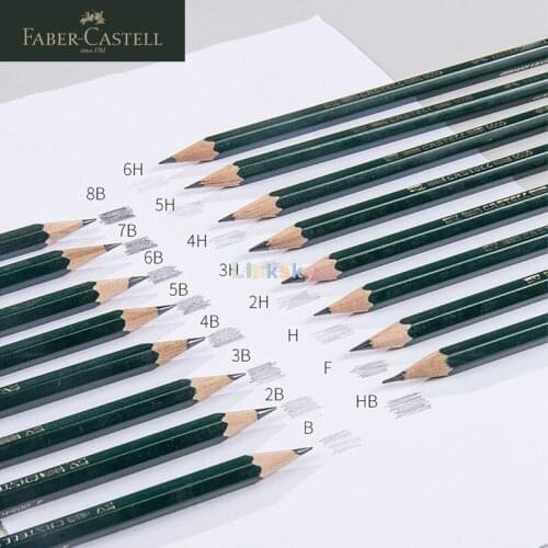Faber Castell Pencils, Castell 9000 Art Graphite Pencils, Black Lead 2H-8B for Writing,Sketch,Shading,School Supplies Pencils