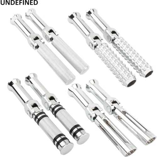 Chrome Softail Foot Pegs Footrest W/ Support Mount Bracket for Harley Softail Deluxe Fatboy Street Bob Breakout FXBB 2018-2021