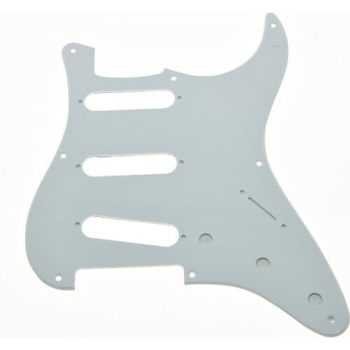 KAISH White 1 Ply 8 Hole Vintage ST Pickguard Scratch Plate