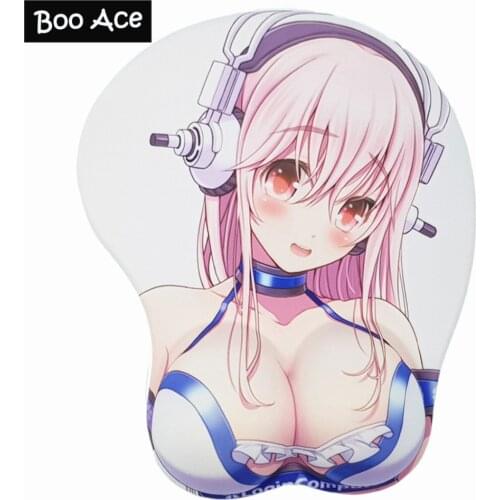 Super Sonico Anime 3D Oppai Mouse Pad with Soft gel Wrist Rest