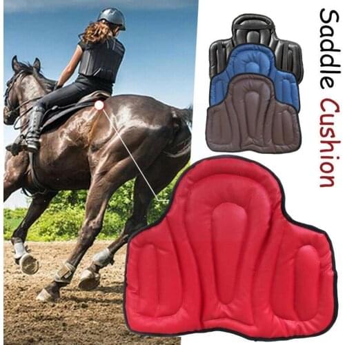 Leather Horse Riding Seat Shock Absorbing Memory Foam Saddle Riding Accessories Cushion For Equestrian Horse Equipment P6N4