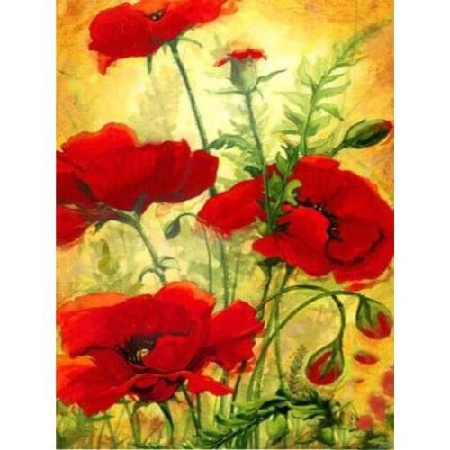 TOUOILP square full Diamond Painting full Bloemen 44