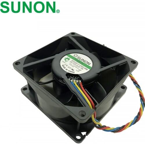 For SUNON H814N-A00 MF80381V1-D000-M99 DC 12V 6.1W 4-wire 4-pin connector 80mm 80x80x38mm Server Square Cooling fan