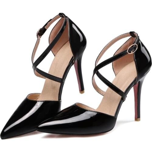 Concise Elegant Thin Heels Single Shoes Sexy Wild High Heels Large Small Size Womens Shoes Party Dress Pumps sdc3