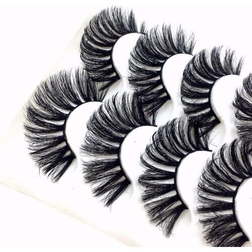 2019 NEW 5 Pairs 3D Mink Hair False Eyelashes Natural/Thick Long Eye Lashes Wispy Makeup Beauty Extension Tools Wimpers
