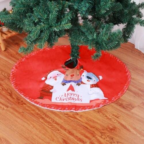 New Christmas decorations Christmas tree skirt Christmas apron high-grade fabric Christmas tree skirt 90CM