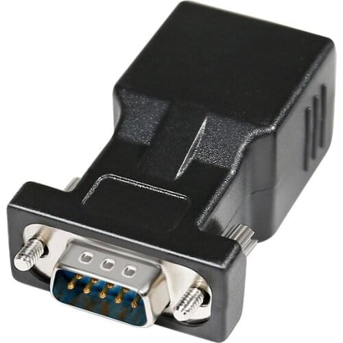 DTECH DB9 to RJ45 Serial Adapter RS232 Male to RJ-45 Female Ethernet Converter Compatible with Standard 9 Pin RS-232 Devices