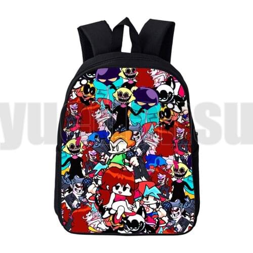 New 3D Print Friday Night Funkin Backpack Children Game Bags 12/16 Inch Anime Fnf Schoolbags Teenagers Cosplay Travel Backpack