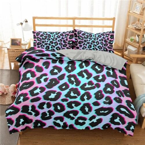 Leopard 3D Printed Luxury Gift Bedding Set Bedspread Queen King Size Duvet Cover With Pillowcase For Home Textiles Comforter
