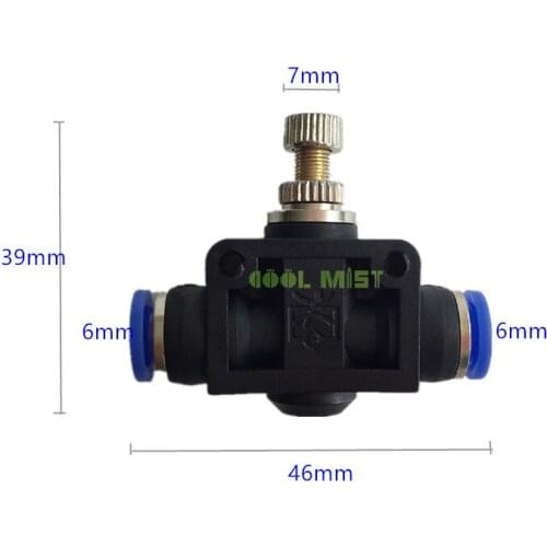 S247 Pack 5Pcs LSA Pipeline Regulating Throttle Valve PA SA 6mm Cylinder Air Source Pneumatic Push In Fittings