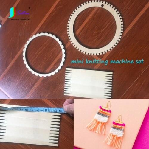 Baby Girl DIY Handmade Earring Tool Super Small,Mini Style Mini Wooden Knitting Machine Set 3PCS S0560L