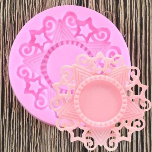 DIY Flower Silicone Mold Relief Border Fondant Cake Decorating Tools Resin Polymer Clay Candy Chocolate Mould