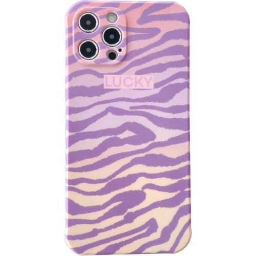 Gradient Zebra Stripes Silicon Case for iPhone 12 Pro Max Back Phone Cover for 12 Mini 11 Pro Max X XS XR 8 7 Plus SE 2020 Capa