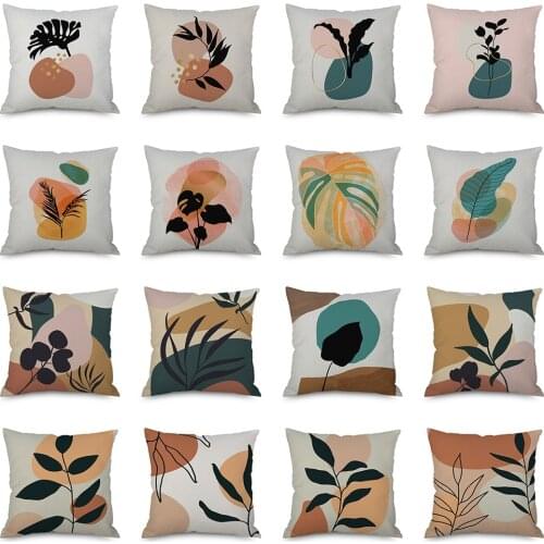 Nordic Abstract Art Pillow Case Office Home Decor Sofa Cushion Cover Outdoor Camping Car Throw Pillow Cover 45x45cm
