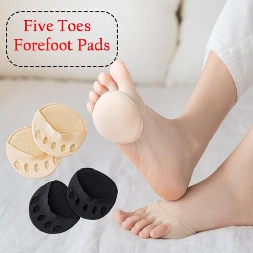 Five Toes Forefoot Pads for Women High Heels Half Insoles Calluses Corns Foot Pain Care Absorbs Shock Socks Toe Pad Inserts