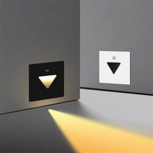 Outdoor LED Step Light 3W Waterproof Wall Corner Light Indoor Recessed LED Stair Footlight Pathway stairway Night Light