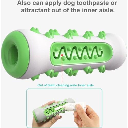 Bones Shape TPR + Rubber Pet Molar Stick Dog Chewing Toy Durable Chewy Massage Gums Wear-Resistant Fresh Mint Deep Cleaning