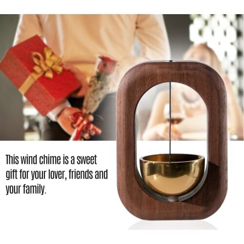 Suction Wind Chime Doorbell Decoration Refrigerator Door Closet Wood Windchime Bells for Home Garden Windchime Gift