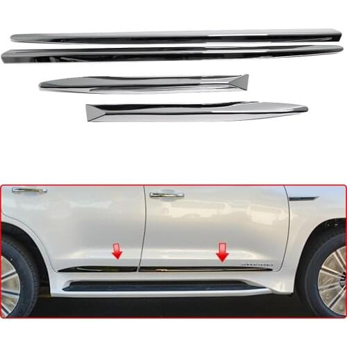 Side Door Body Protector Molding Cover ABS Chrome Exterior Trim Accessories For Lexus LX570 2016-2020 Car Accessories