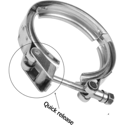 1.5/1.75/2/2.25/2.36/2.5 inch Stainless Steel 304 Quick Release V-Band Turbo Downpipe Clamp
