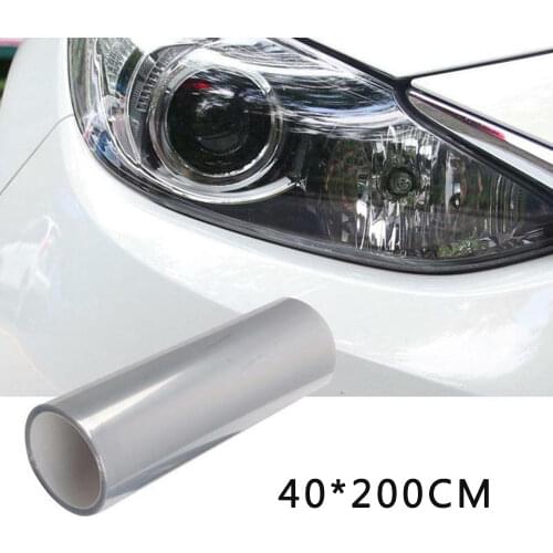 1 Roll 40X200Cm Car Headlight Protective Film Car Light Transparent Protector Film Vinyl Wrap UV For Tail/ Brake/Fog Light