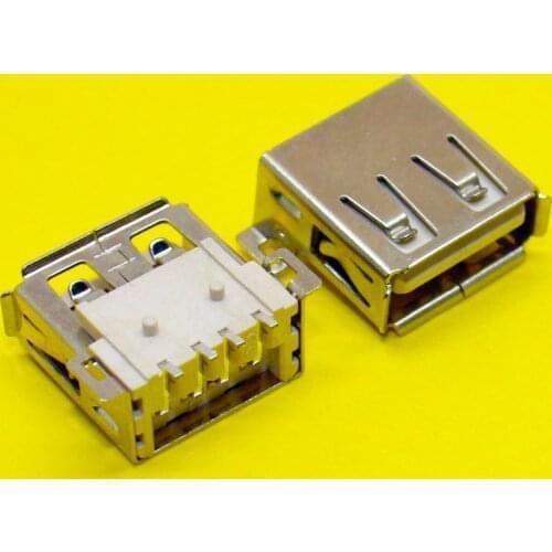 10PCS Female solder connector, standard USB port type A, PCB connector USB-A socket type SMT 4-pin, whith