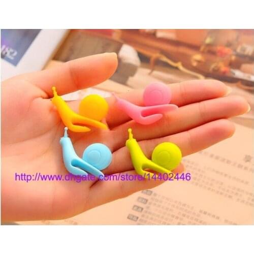 2000pcs Mini Size Tea Tool Cute Mini Snail Shape Silicone Tea Bag Holder Cup Mug Candy Colors Gift Set Free DHL FEDEX shipping