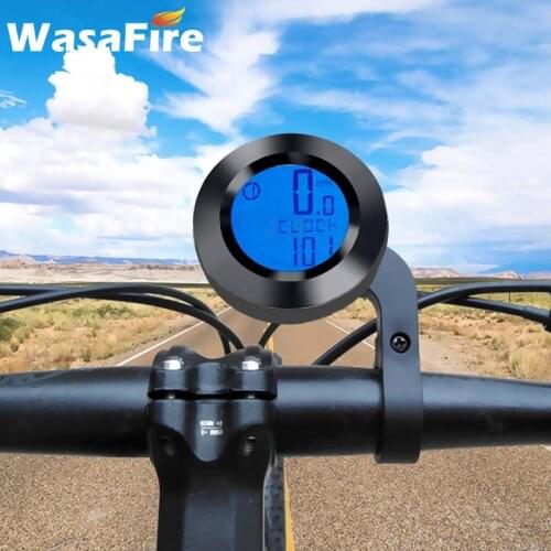 Wireless Bicycle Computer Bike Speedometer Backlight Waterproof Cycling Odometer Bike Stopwatch with Extension Holder Sensor