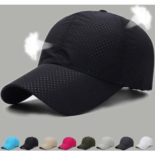 1pc Men Women Summer Snapback Quick Dry Mesh Baseball Cap Sun Hat Bone Breathable Hats