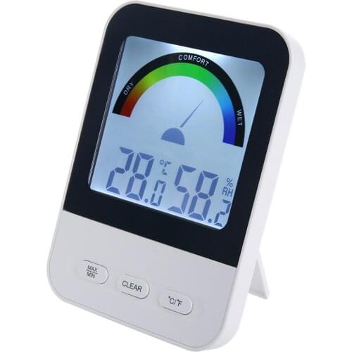 Big LCD Electronic Hygrometer Thermometer Precise Digital Auto Max/Min Indoor Baby Nursy Comfort Temperature Humidity Monitor