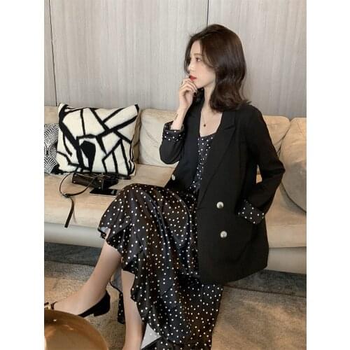 Large womens spring suit age reducing suit fat sister slim suit mm dress two piece set 2329