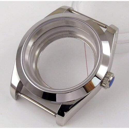 36mm stainless steel polished case sapphire glass fit NH35 NH36 ETA2836 Miyota 8205 8215 821A Mingzhu DG2813 3804 movement