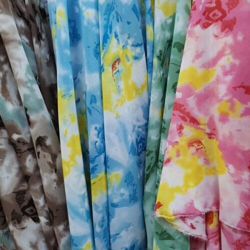 Ombre Chiffon Abstract Print Chiffon Fabric Dress Scarf Shirt Skirt And Trousers Fabric