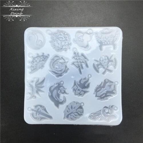 DIY cake decoration silicone mold various shapes mobile phone key chain pendant crystal drop glue tool handmade resin mold