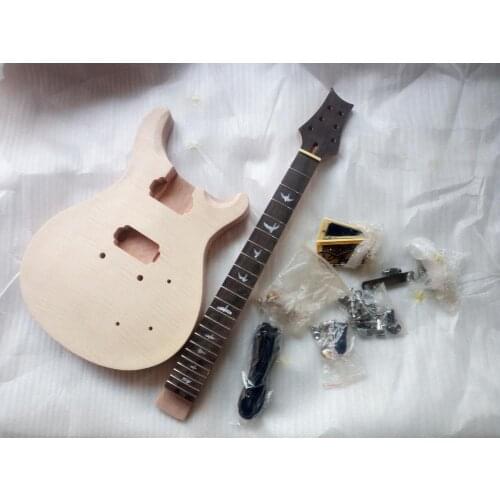 NEW 1 set unfinished guitar neck and body electric guitar kit all parts