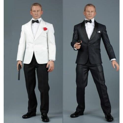 1/6 Scale James Bond 007 Royal Secret Agent Service Dress Set Costume for 12inch Action Figure Doll DIY Accessories AFS A014