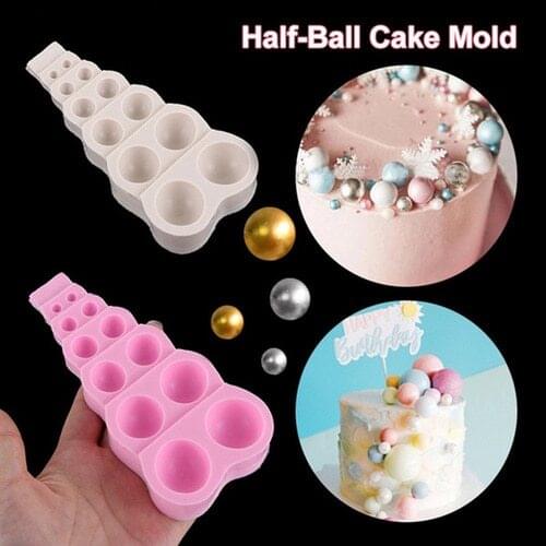 Multi Size 3D Bead Pearl Large Small Silicone Mold Half-Ball Cake Mold Candy Chocolate Mould Baking Molds