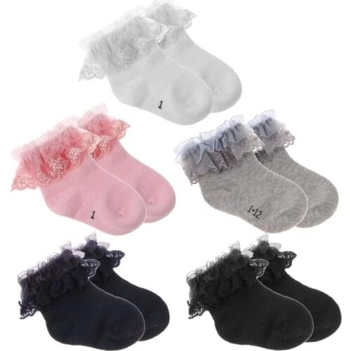 Newborn Baby Cotton Socks Lace Princess Combed Socks for Girls Infant Babe Socks