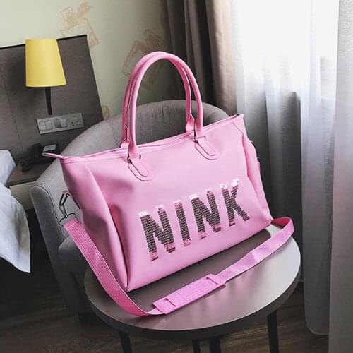 2021 new short travel bag womens handbag bag mens large-capacity travel bag shoe seat fitness bag