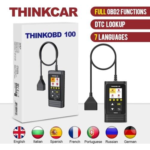 THINKCAR ThinkOBD 100 OBD2 Scanner Bluetooth Car DTC Lookup Plug and Play Code Reader Professional OBDII Auto Diagnostic Tools