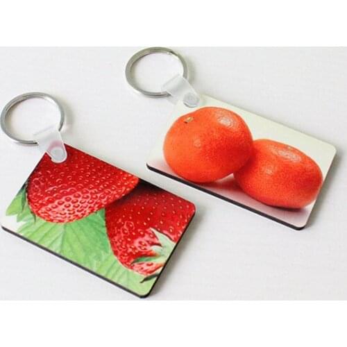 Sublimation blank key chains double heart mdf keychain hot transfer printing diy customized key ring consumables 20pcs/lot