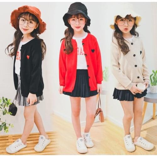Girl Sweater Kids Baby Outwear Tops 2021 Elegant Thicken Warm Winter Autumn Long Sleeve Knitting Cardigan Children Clothing