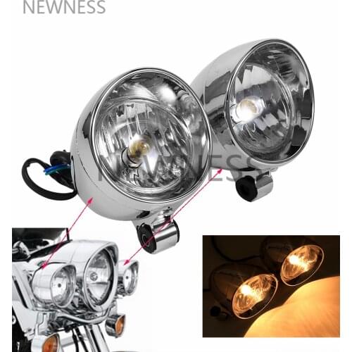 2Pcs / Lot 10W 12V Universal Motorcycle Headlights Motorbike Retro Bullet Fog Light Auxiliary Light Fit for Motorcycle Motorbike