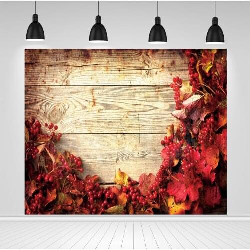 Scopiso Autumn Fallen Leaves Farm Vintage Wood Board Floor Baby Portrait Backdrop Vinyl Photography Background For Photo Studio