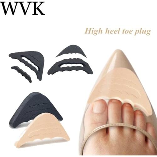 WVK Women High Heel Toe Plug Insert Shoe Big Shoes Toe Front Filler Cushion Pain Relief Protector Adjustment Shoe Accessories