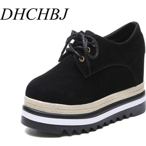 Spring Autumn Women Patent Leather Derbies woman Shoes Flat platform Black Brogue Shoes ladies Casual zapatos de mujer