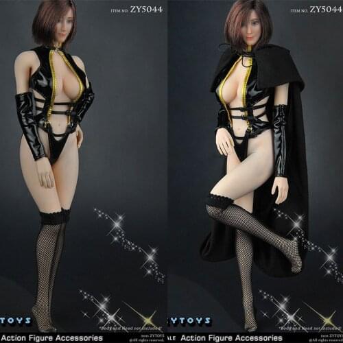 ZYTOYS ZY5044 1/6 Sexy Maid Outfit Hooded Cloak Coat Suit Fit 12" PH TBL Action Figure Body