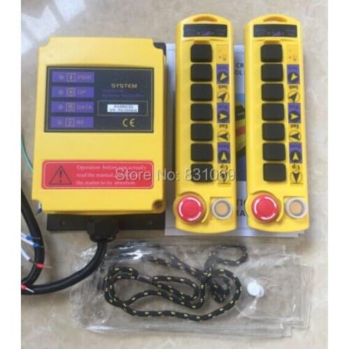 1Set A100 2 Transmitters 8 Channels DC12V / DC24V / AC110V / AC220V Hoist Crane Radio Remote Control System Brand New